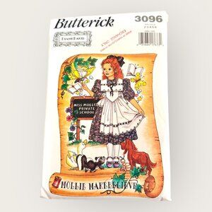Vintage 1990s Butterick Sewing Pattern 3096 Girls Pinafore and Dress Size 2-6